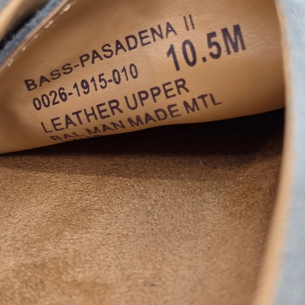 Bass Pasadena II Mens 10.5M Gray Suede Derby Oxford Shoes Leather Upper EUC